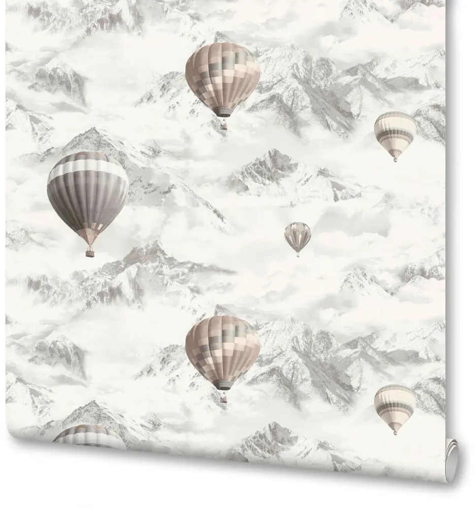 Артекс Флизелиновые обои «Воздушные шары» серые с облаками 1.06 м 89358803