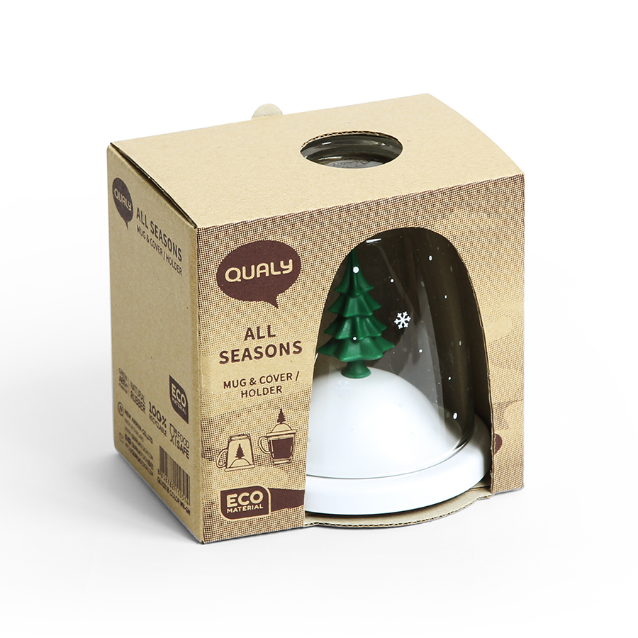 QL10318-WH-GN Чашка winter Qualy  - Вид №5