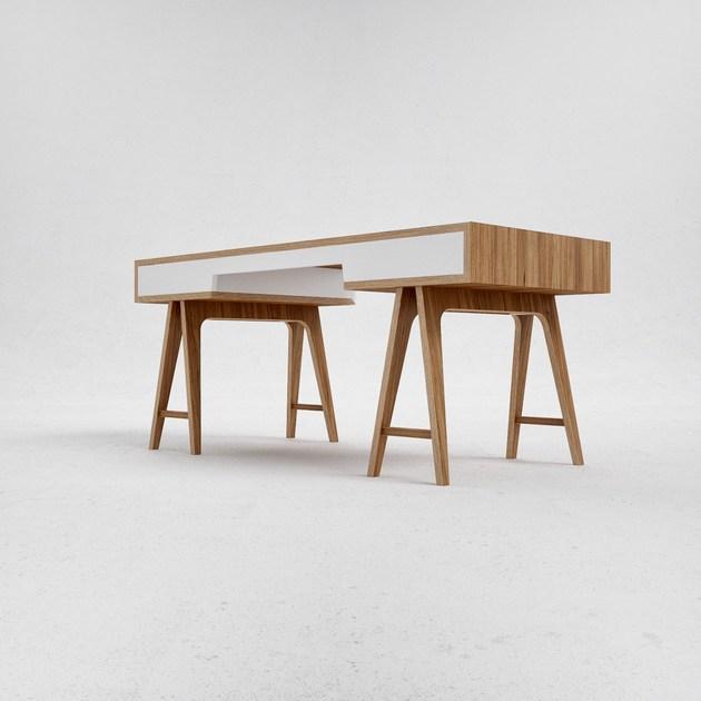 ODESD2 Прямоугольный стол из фанерованной древесины с ящиками T sun-id-1351437 - Вид №3