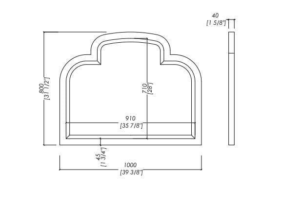 Настенное зеркало с деревянной рамой Devon&Devon музыка ARCH-00123622 - Вид №2