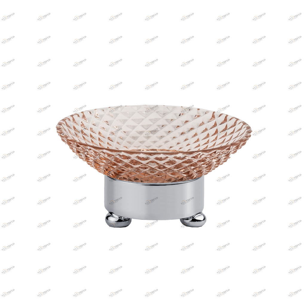 FS08P-601P FS08P-601P Мыльница круглая «РАЗМЕР ДИАМА КРИСТАЛЛ Cristal & Bronze CRISTAL TAILLE “DIAMANT” LISSE 