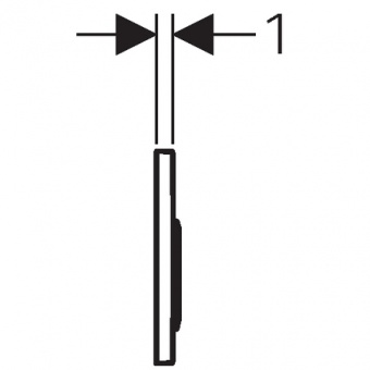 115.085.KH.1 смывная клавиша OMEGA20  (хром гл/мат/гл) Santreyd  - Вид №2