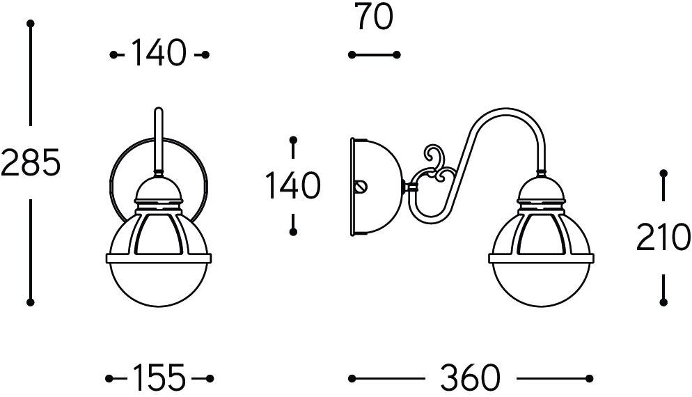 Aldo Bernardi Настенный светильник для улицы Cimosa sun-id-1448612 - Вид №3