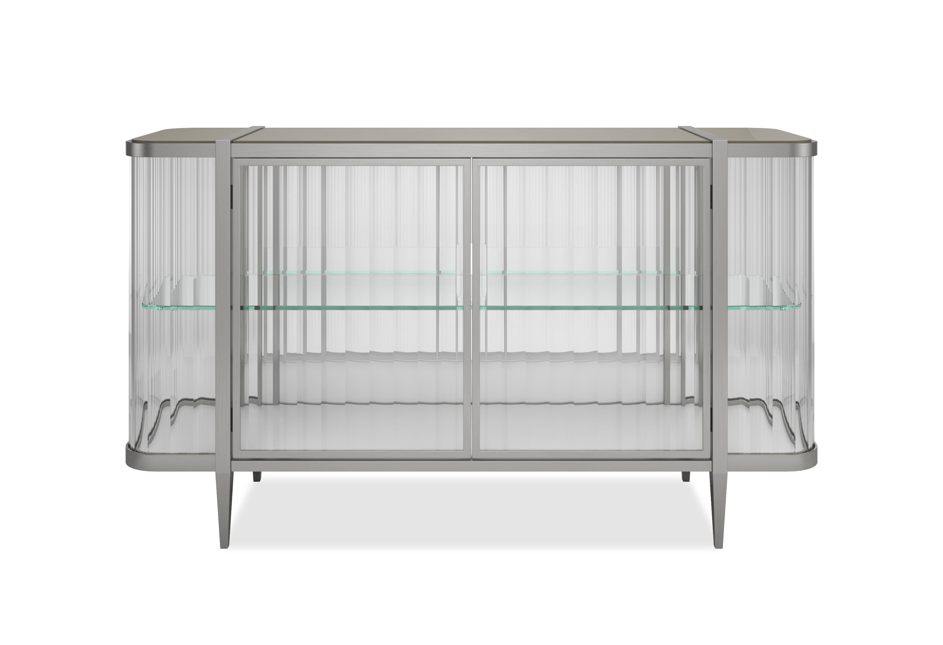 Стеклянный шкаф со встроенным освещением с распашными дверями Caracole STOP AND STARE ARCH-00037069 - Вид №12