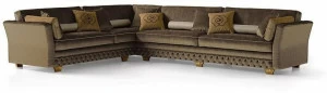 Carpanese Home Угловой диван в бархате Heritage 6443
