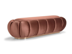 Прямоугольный пуф из ткани