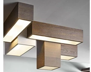 Fiemme Tremila Модульный деревянный потолочный светильник Disegnodilegno