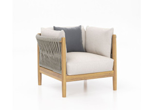 Садовое кресло из тикового дерева с подлокотниками