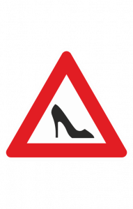 68776 Знак "За рулём дама"  Знаки для автомобиля размер 100 х 100 мм