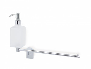 Q69D(08) Stil Haus Quid, полотенцедержатель + стеклянный дозатор, цвет хром
