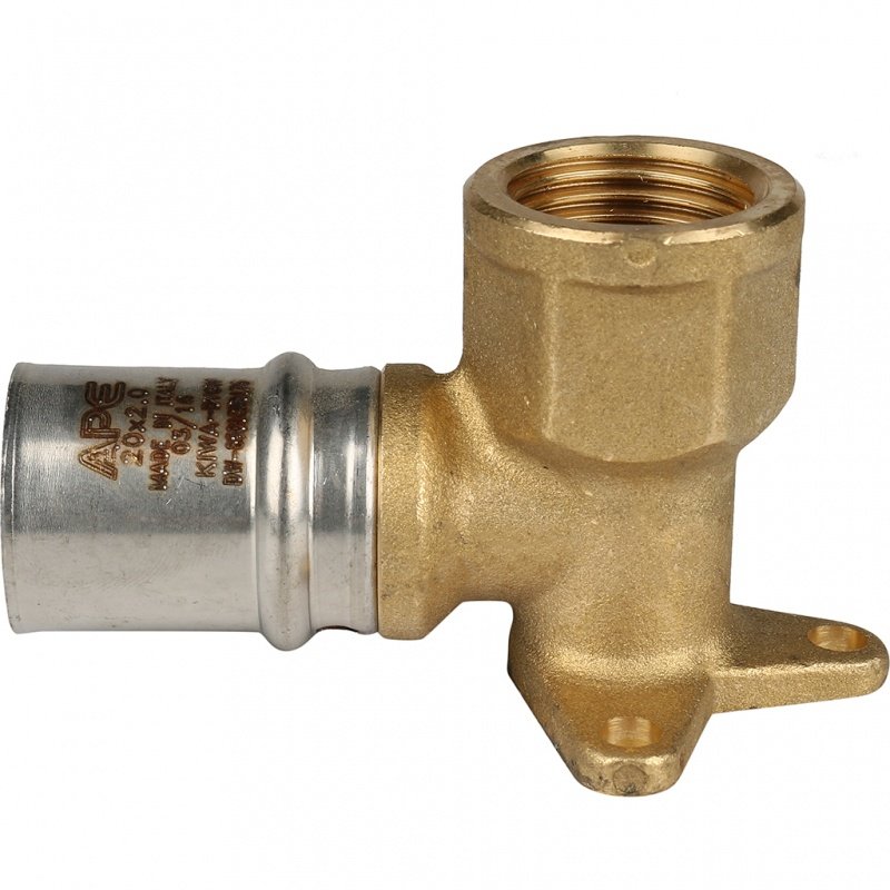 Угол с креплением на стену пресс STOUT 20х1/2" короткий SFP0018001220 - Вид №1