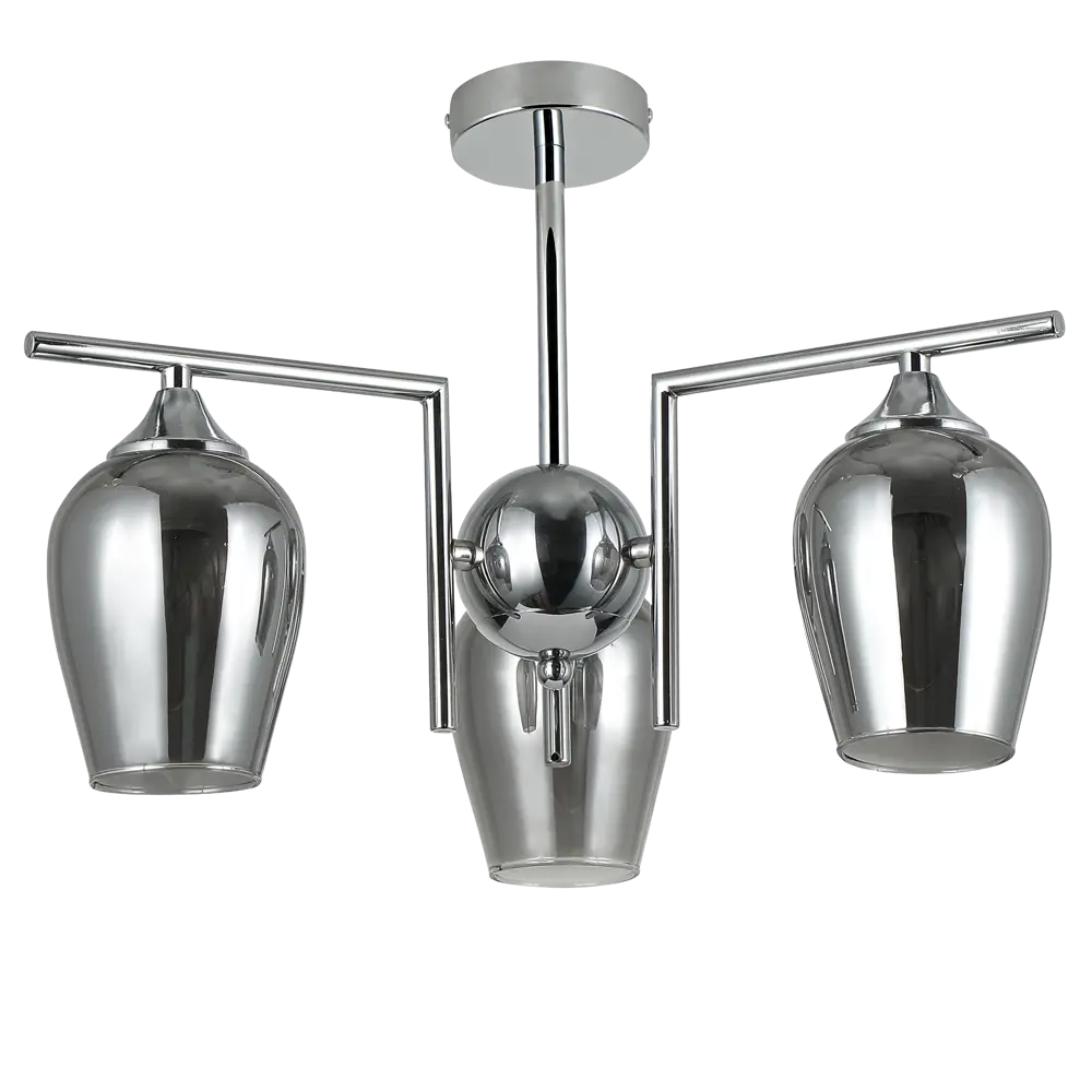 Люстра на штанге Libre 3 лампы 12 м² цвет хром SCHAFFNER STLM-2172858 - Вид №2