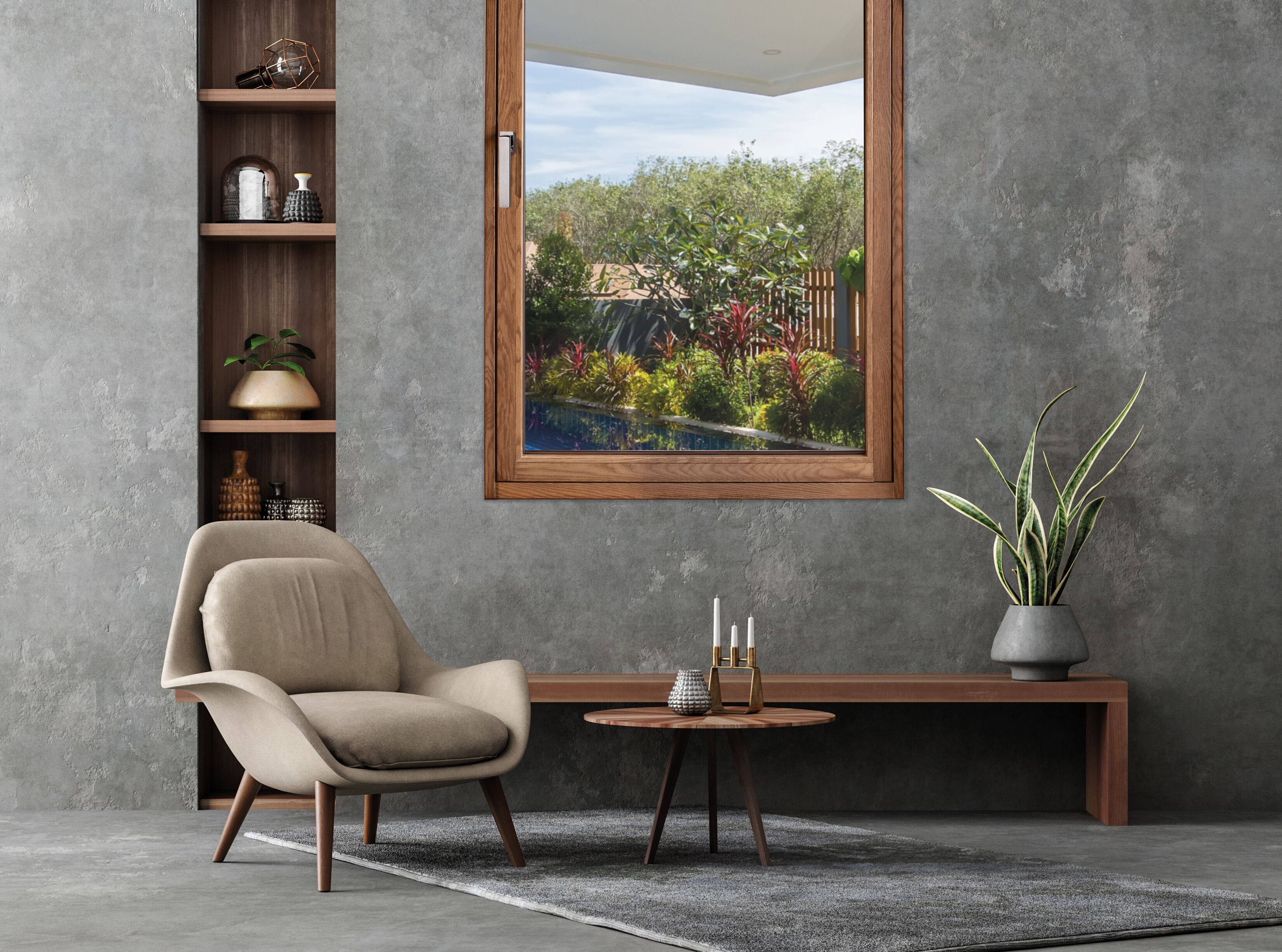 Window made of laminated wood with an external aluminum clad PB Finestre FLAT LEGNO ALLUMINIO ARCH-00049804 - Вид №2