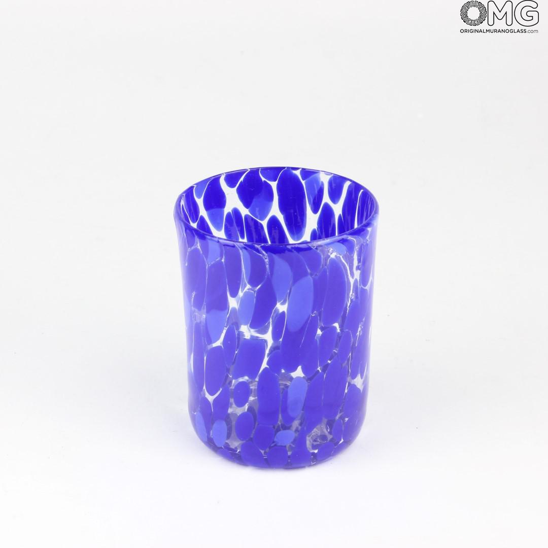 2189 ORIGINALMURANOGLASS Набор из 6 синих рюмок - муранское стекло 6 см  - Вид №1