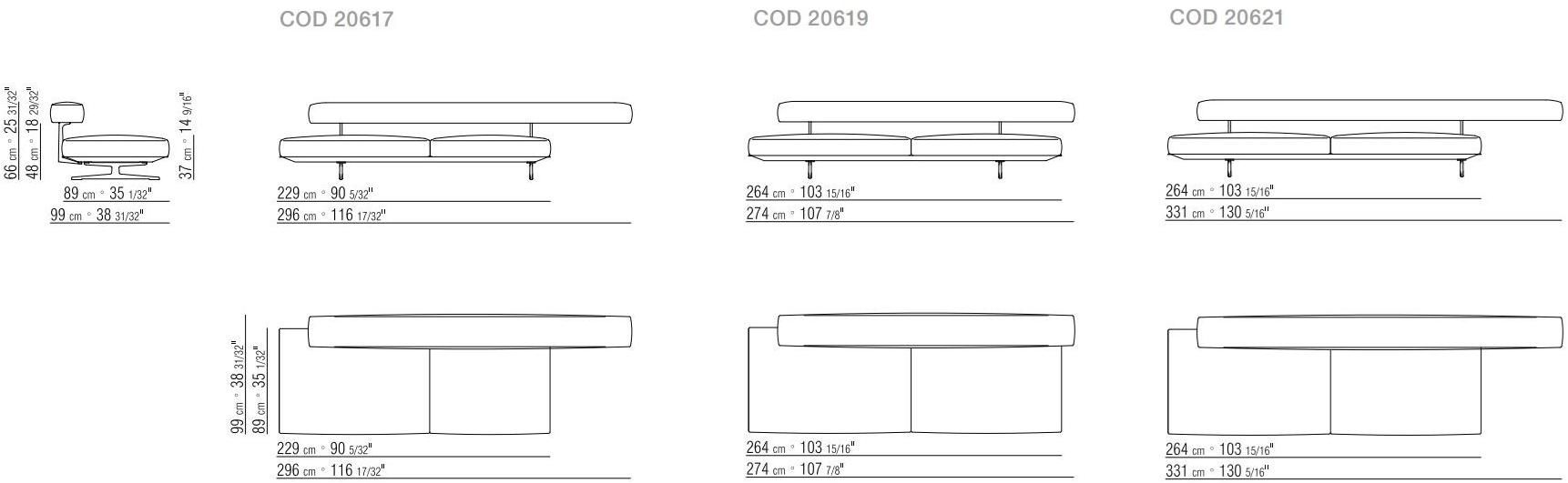 Flexform 2-х местный тканевый диван со съемным чехлом Wing sun-id-1495950 - Вид №8