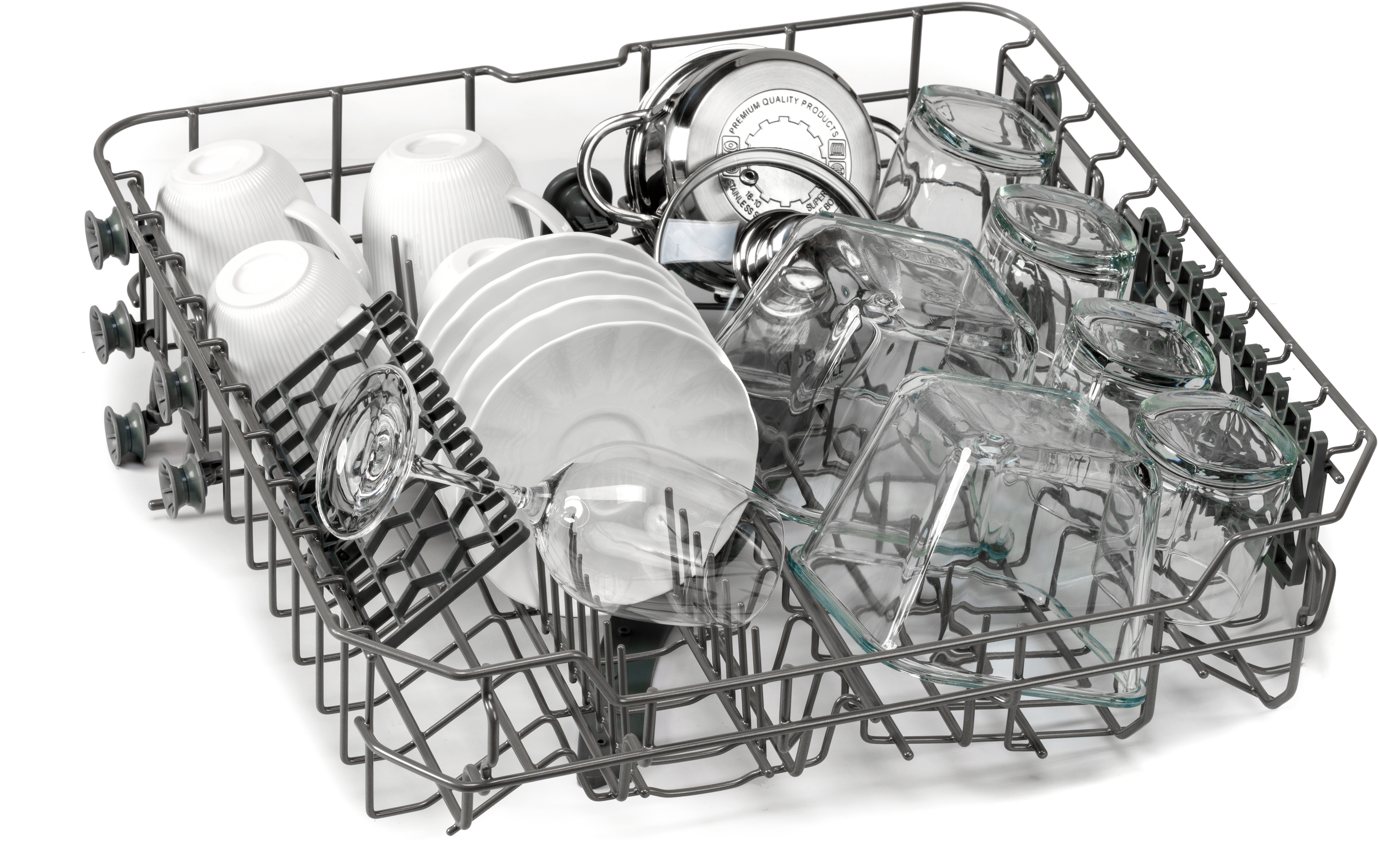 DW 6015 Полноразмерная отдельностоящая посудомоечная машина, 60см, 12 комплектов, 5 программ, 1/2 загрузка, аквастоп, белая Weissgauff Santreyd  - Вид №7