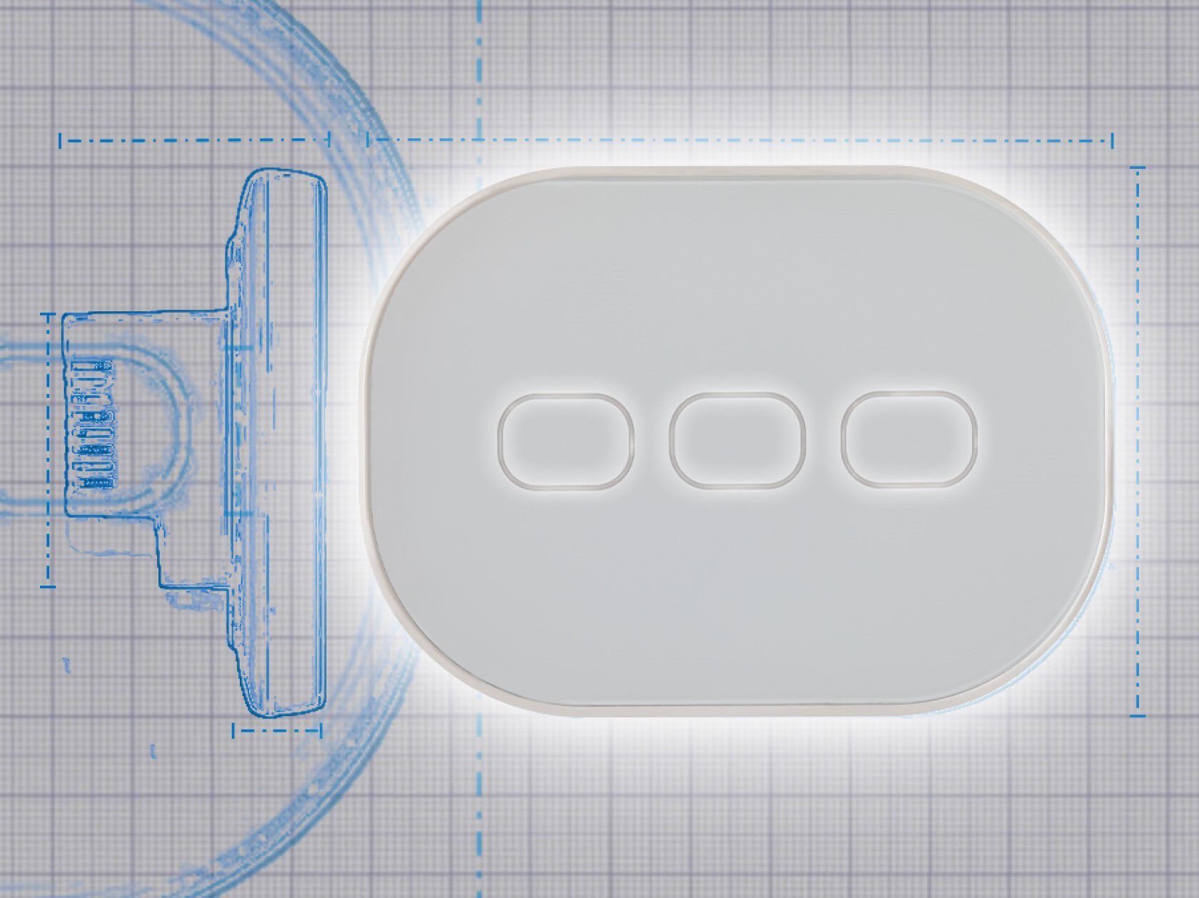 Умный переключатель стекла и ABS WiDesign WIOO MASTER SWITCH ENTERPRISE ARCH-00149497