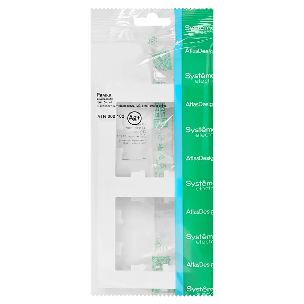 Рамка для розеток и выключателей Schneider Electric Atlas Design ATN000102 2 поста цвет белый 82455021 STLM-2211713 SYSTEME ELECTRIC AtlasDesign - Вид №6