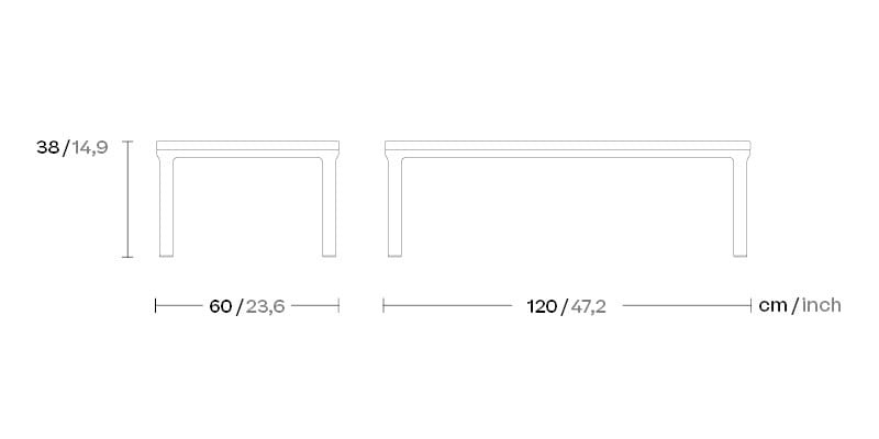 Каменный прямоугольный низкий журнальный столик Kettal Park Life ARCH-00063644 - Вид №4