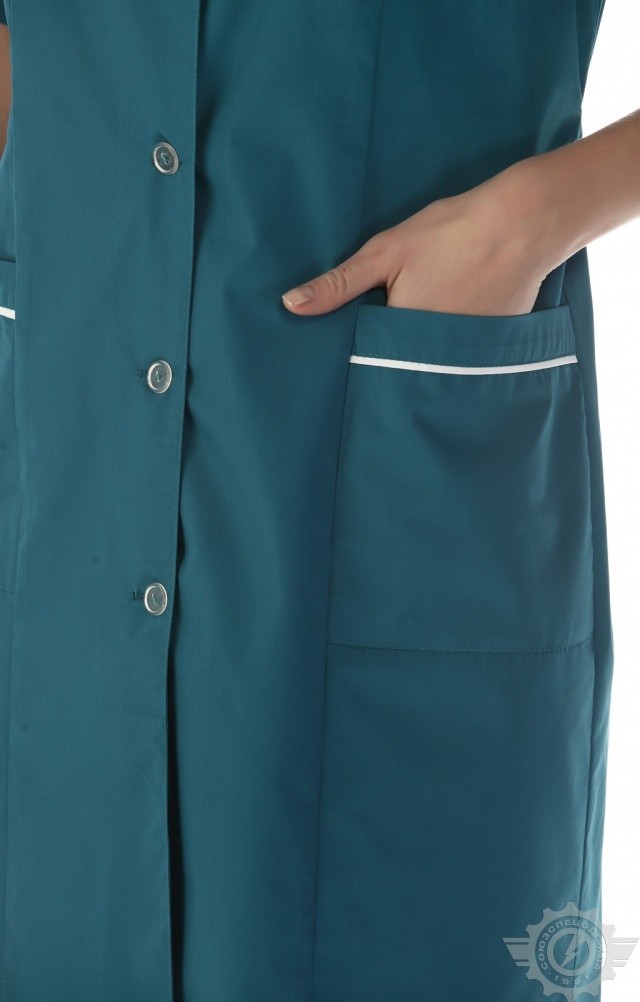 63243 Халат "Бриз" женский  Одежда для обслуживающего персонала  размер 52/158-164 Спецодежда  - Вид №3