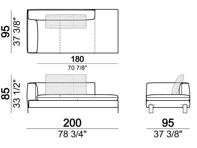 3-местный тканевый диван Arketipo BROWN SUGAR ARCH-00058205 - Вид №23