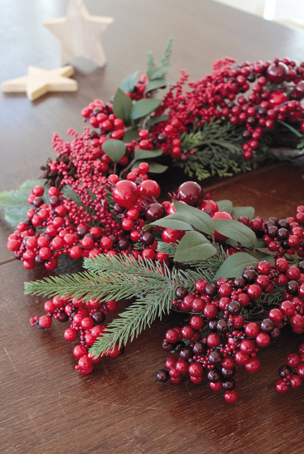 2005 444 a3 Венок из искусственных ягод, Ø 50 см, красный H-andreas  - Вид №6