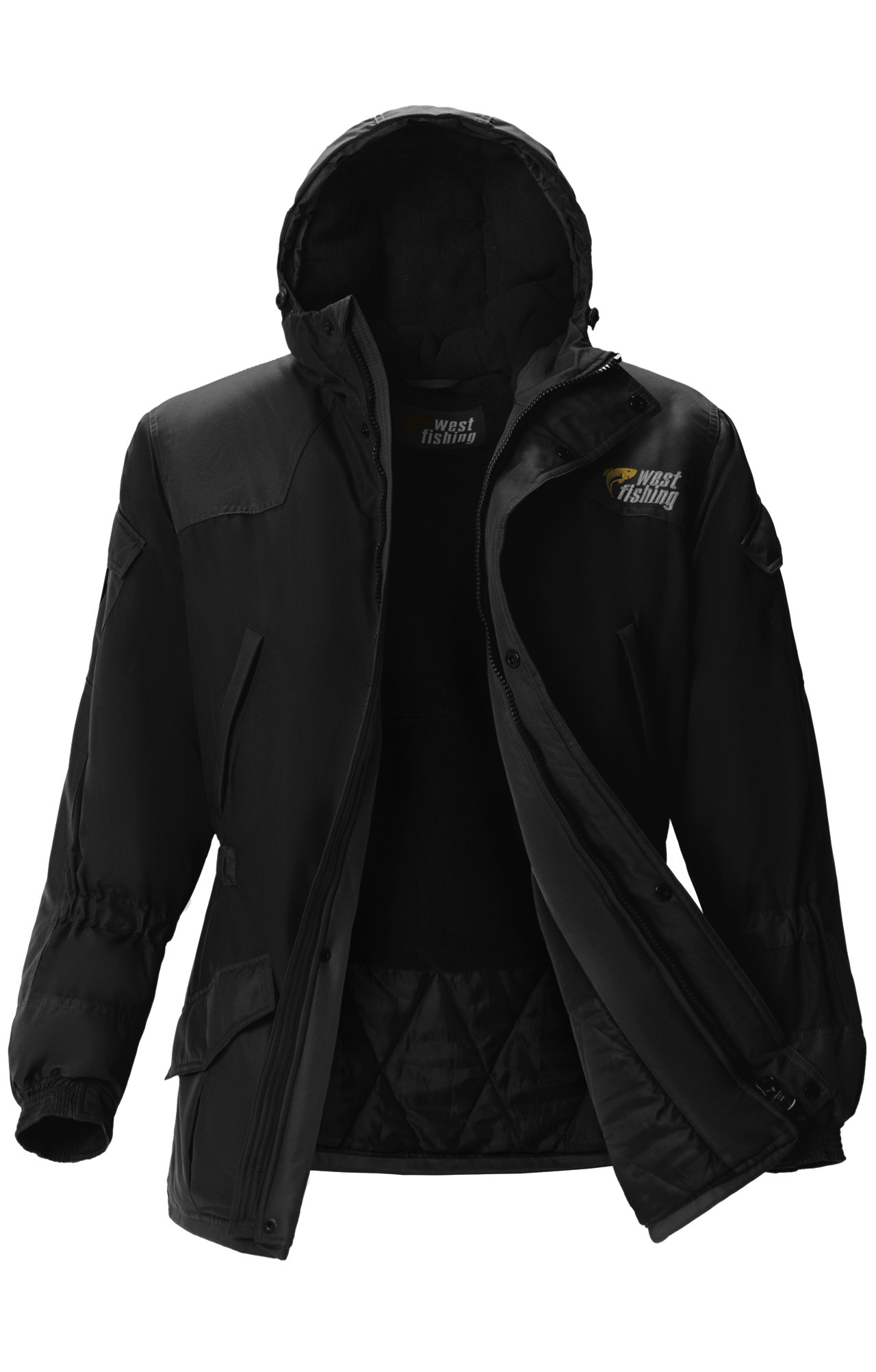 5039450 Костюм  утепленный черный West Fishing  Зимняя спецодежда Santreyd  - Вид №4