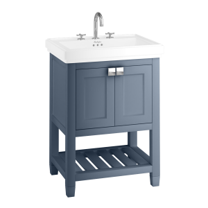 Burlington Riviera Мебель для умывальника Riviera 650 мм с квадратной раковиной Riviera 650 мм синего цвета с 3 отверстиями под смеситель RIVF650B - RIV1 3TH