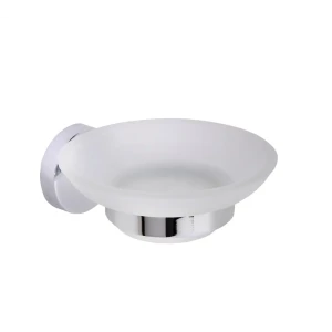 Мыльница Аквалиния F036 стекло цвет серый