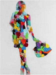 Картина на холсте 140х70 см "Букет цветов" EVENHOME КАРТИНЫ МАСЛОМ 129804 Голубой;желтый;розовый