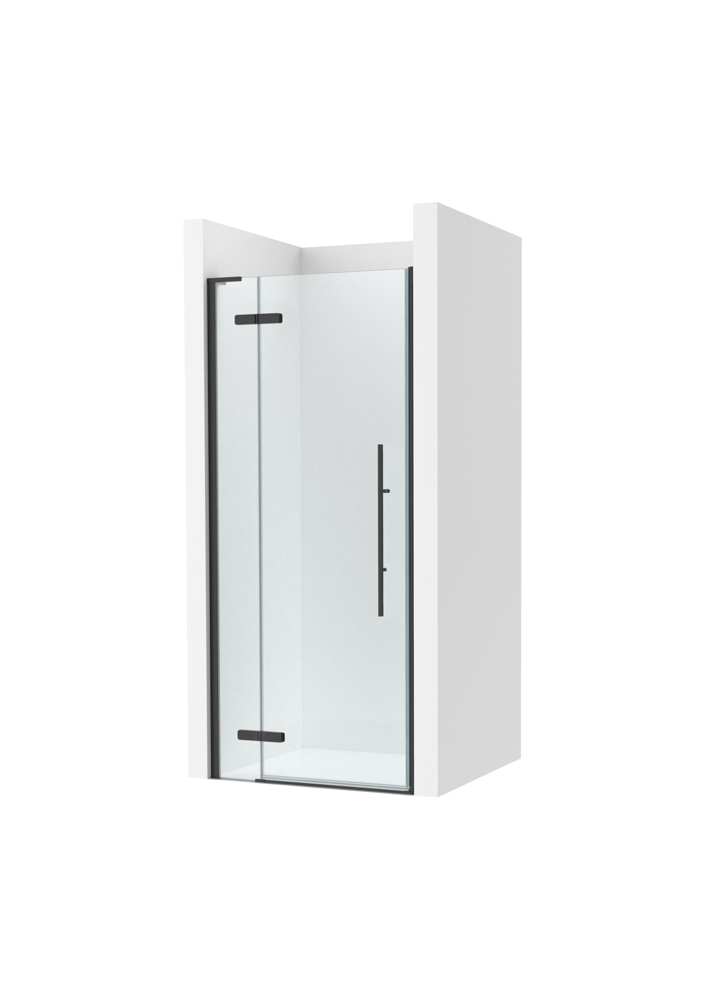 AM37214016M PEF - Душевая панель с 1 поворотной створкой + 1 неподвижная створка (между тремя стенами) ROCA Brisa