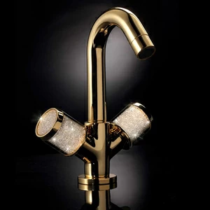 Однорычажный смеситель для раковины с клапаном Клик-Клак 77.004G MAIER STARLIGHT