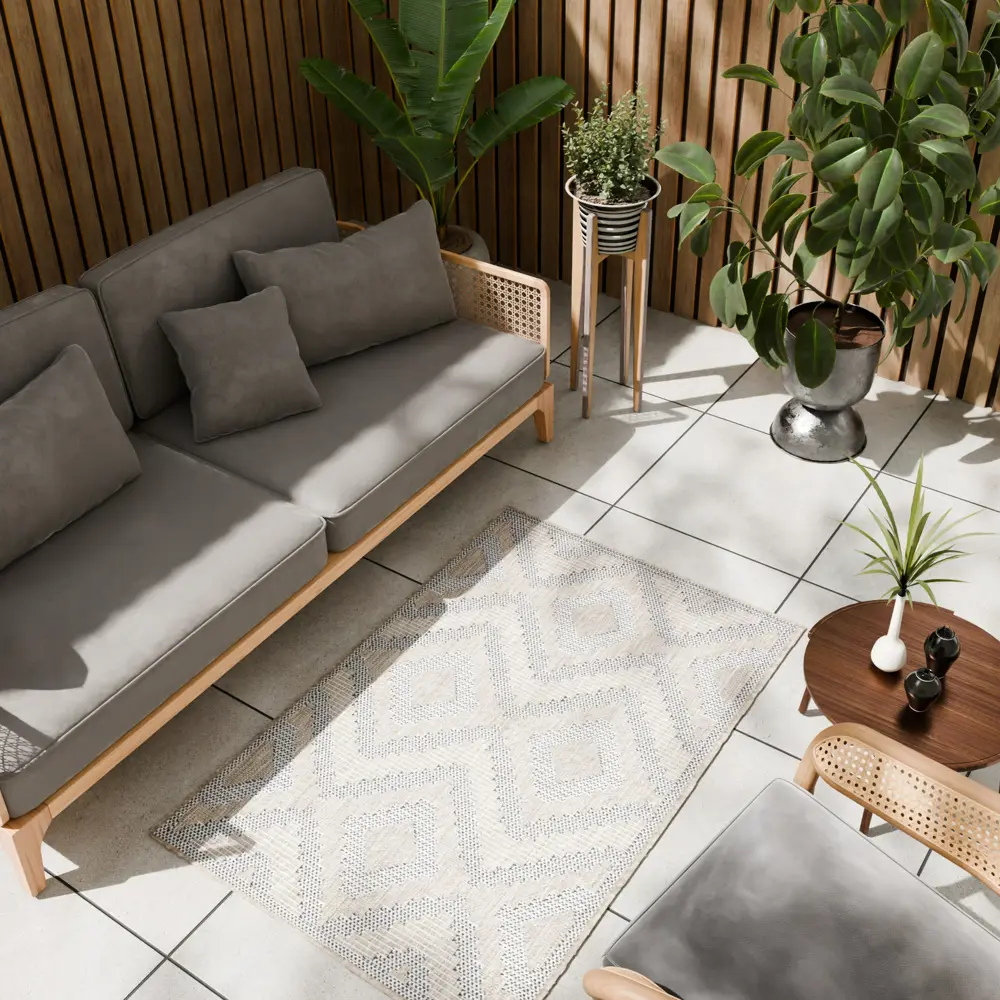 Циновка Дели 80x120 см полипропилен 81414_50512 цвет бежевый ROYALTAFT STLM-2211204 - Вид №6