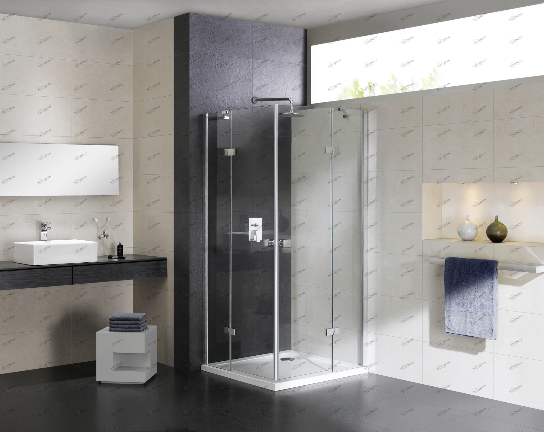 Душевой уголок CEZARES CRYSTAL-S-AH-2-120/90-C-Cr-L