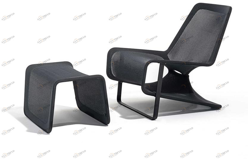 Desalto Кресло из ткани с подставкой для ног sun-id-1489219