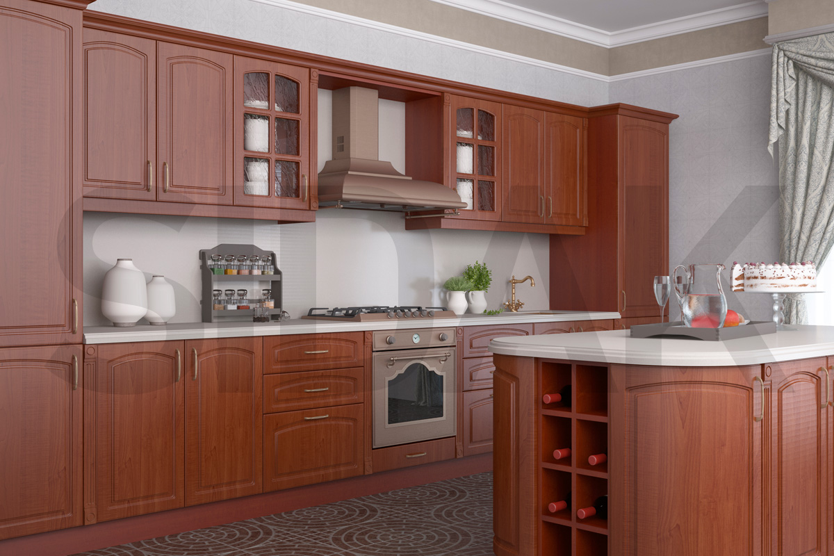 Фасады для кухни Классика Фрезеровка «Арка+» Сапфир №276 SIDAK SIST2548-47 - Вид №1