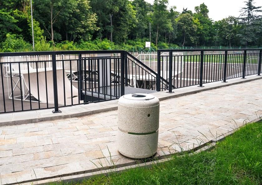 ENCHO ENCHEV - ETE Бетонный мусорный бак с крышкой для улицы  36  - Вид №3