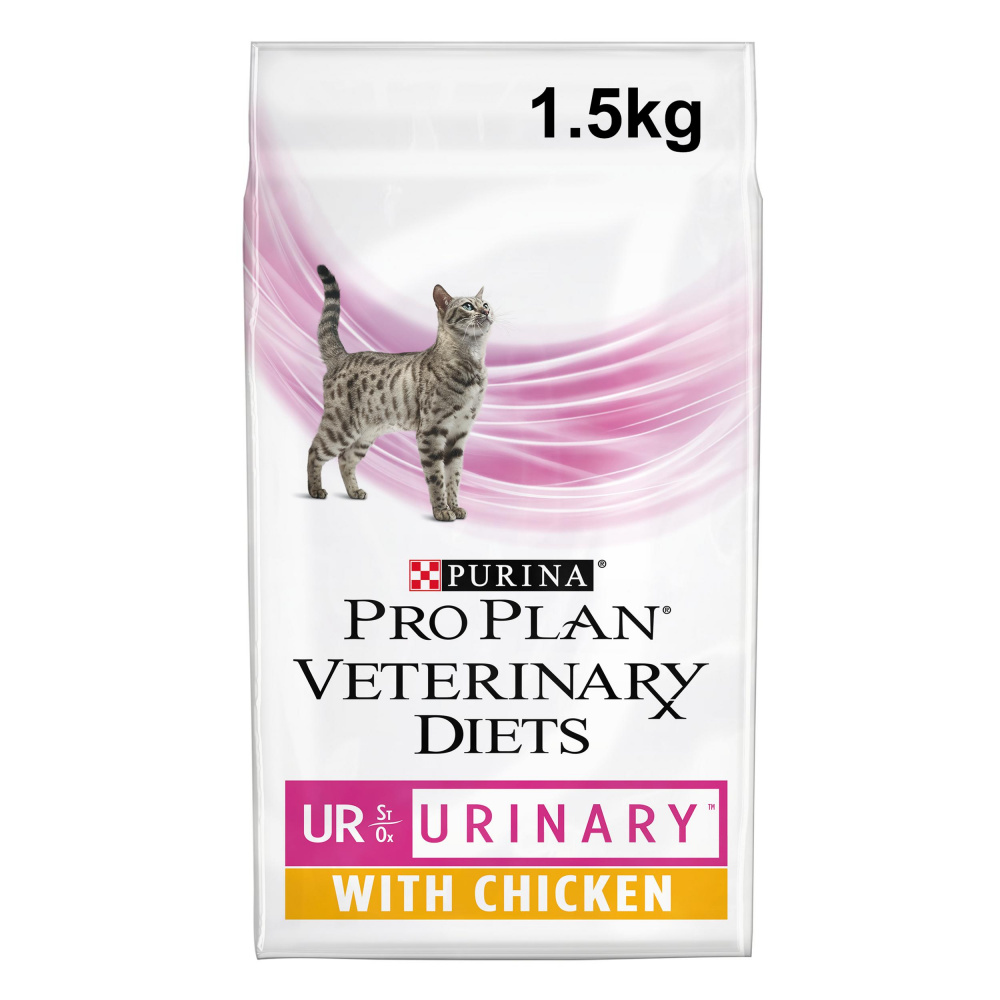 ПР0033161*4 Корм для кошек Veterinary Diets UR St/Ox при болезни нижних отделов мочевыводящих путей, курица сух. 1,5кг (упаковка - 4 шт) Pro Plan 