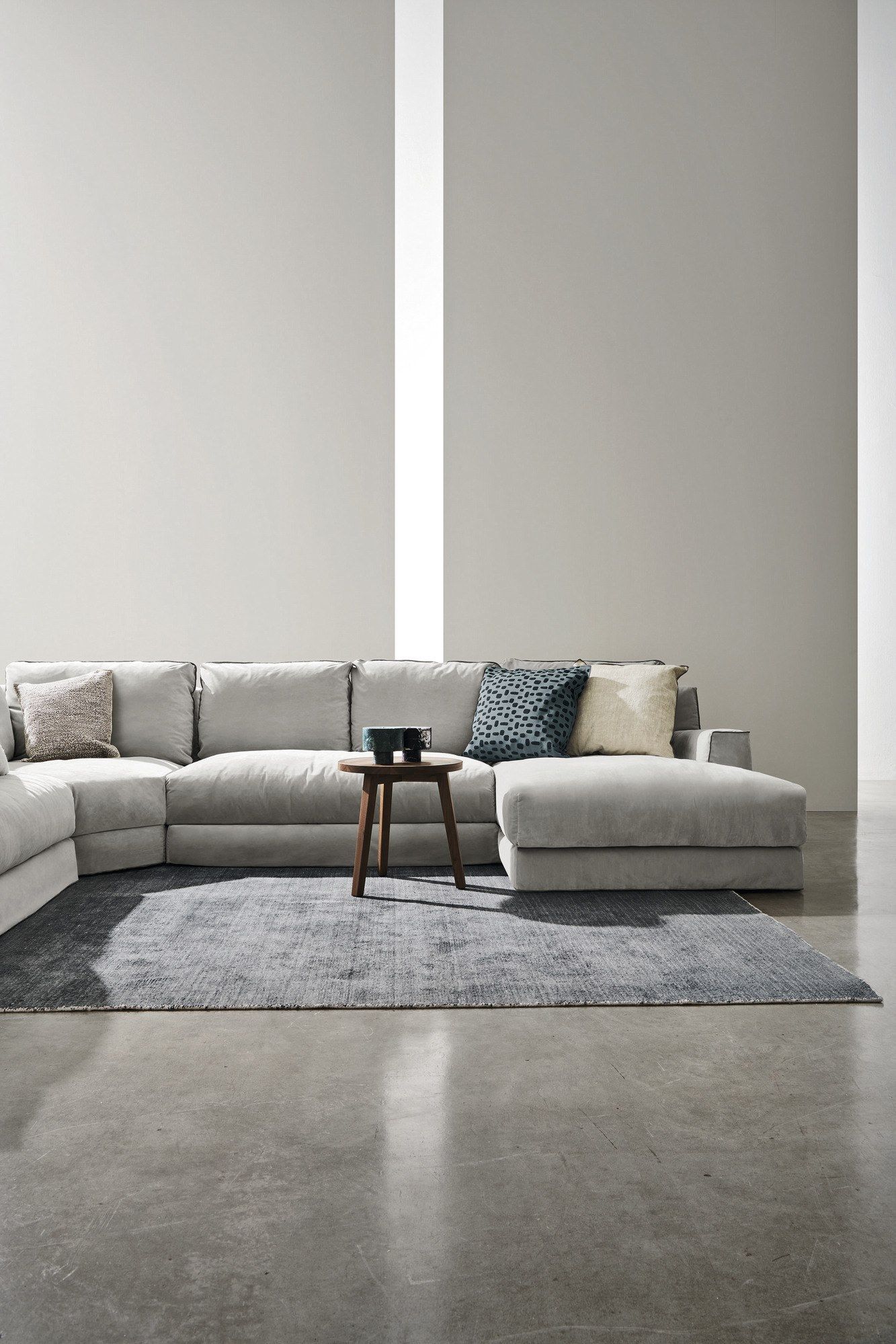 Угловой диван из ткани с полуостровом Gervasoni Loll ARCH-00033065 - Вид №1