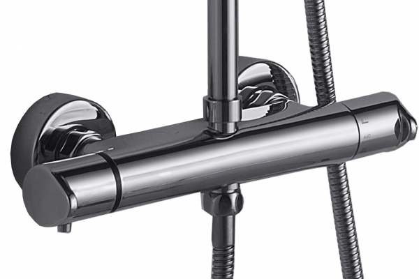 Душевая колонна с термостатическим смесителем для душа и верхним душем WATERFALL F939114C-A2-RUS bravat - Вид №3