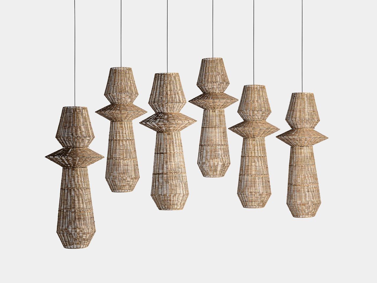 Подвесной светильник из ротанга Vical Home плиссе ротанга ARCH-00106265 - Вид №2