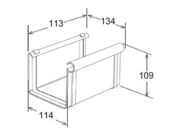 Простое соединение желоба 100×110 First Corporation First Plast ARCH-00103463 - Вид №2