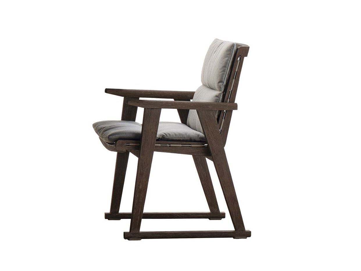 Стул для сада из тикового дерева с подлокотниками B&B Italia Outdoor Чт ARCH-00129271 - Вид №1