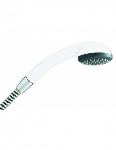 906300 001 00  Лейка для душа Cobra, 1 душевая лейка, Ø 65 мм, шипы против известкового налета, белые Valentin Белый