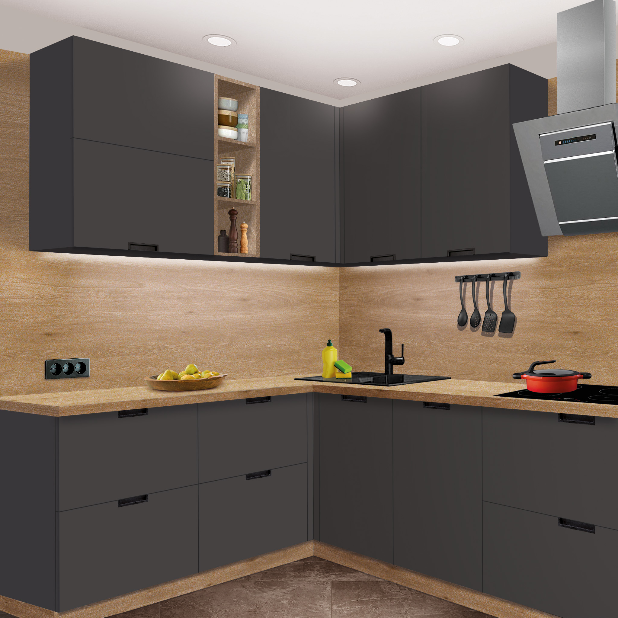 Кухонные гарнитуры МОНО Уютная классика SIDAK SIST733-13889