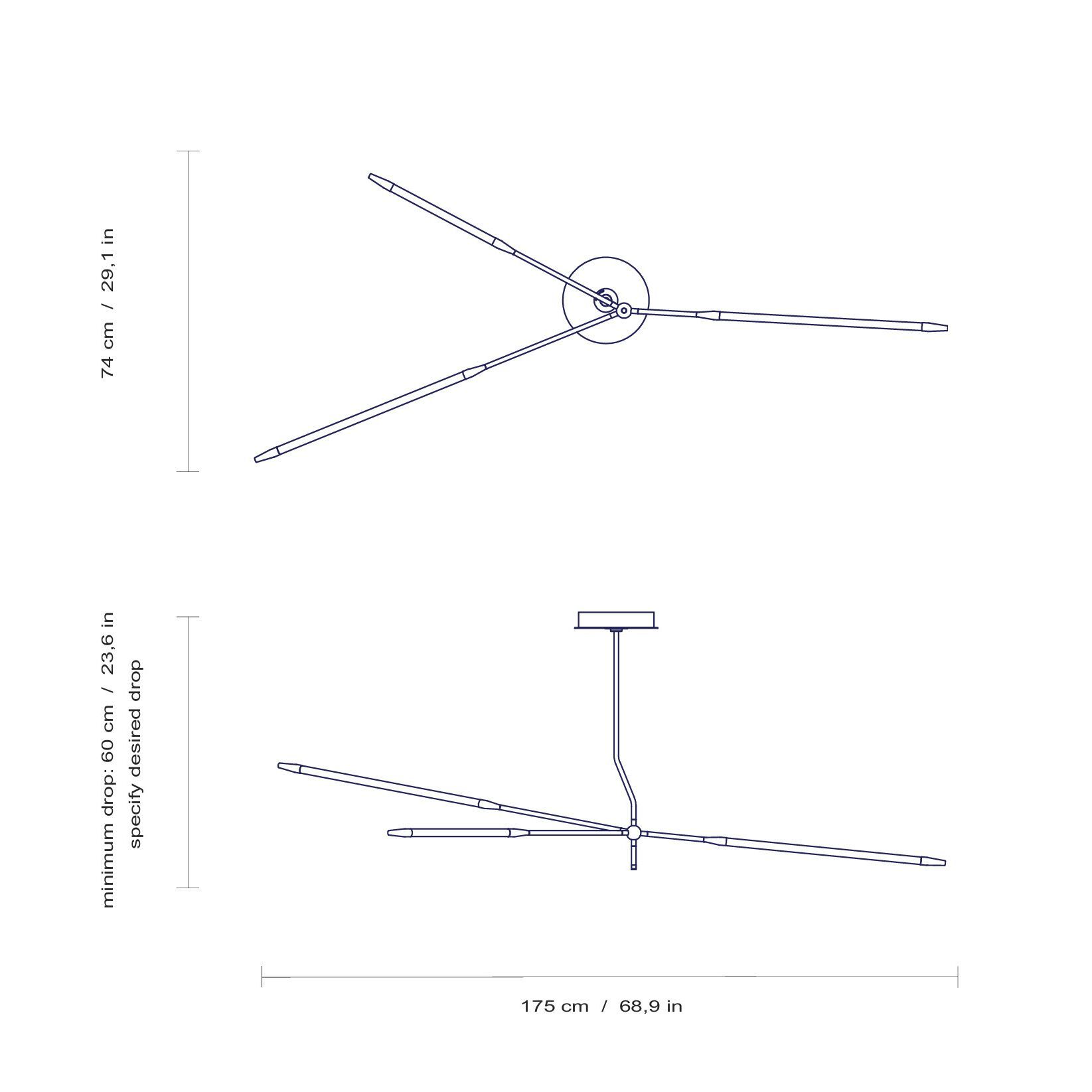Стальной светодиодный подвесной светильник Intueri Light Javelin ARCH-00151711 - Вид №5
