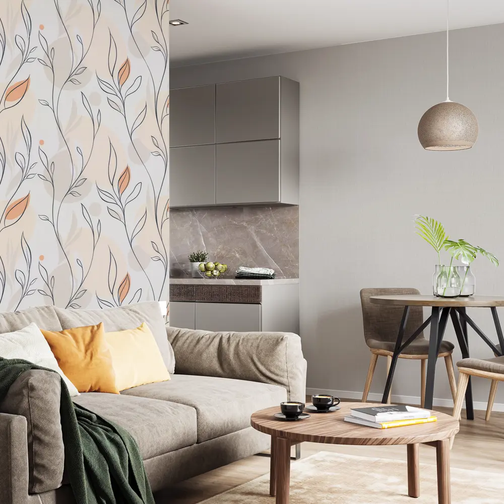 Обои флизелиновые Palitra Life Air 2 серо-бежевые PL72614-21 89448184 STLM-2189539 - Вид №5