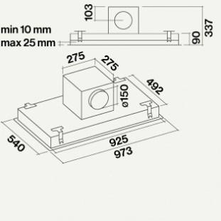 Falmec Встроенная вытяжка из нержавеющей стали со встроенной подсветкой Design+ sun-id-1488482 - Вид №7