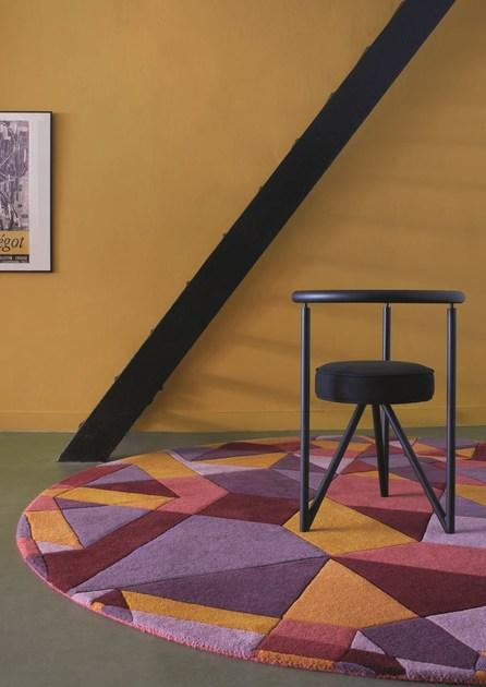 Toulemonde Bochart Круглый шерстяной коврик с геометрическими мотивами The designers sun-id-1376420 - Вид №2