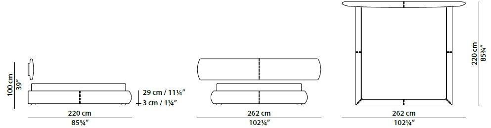 BAXTER Кровать двуспальная с обивкой sun-id-1474900 - Вид №5